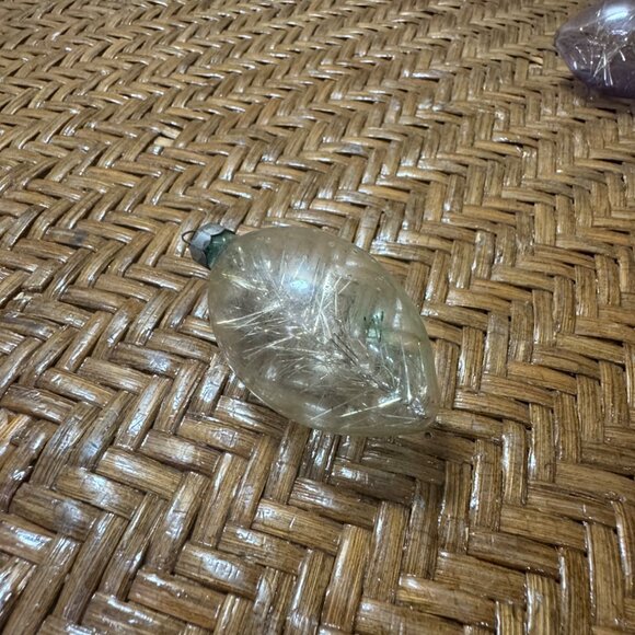 Vintage WWII Era Unsilvered With Tinsel Inside Christmas Ornament - Picture 2 of 5